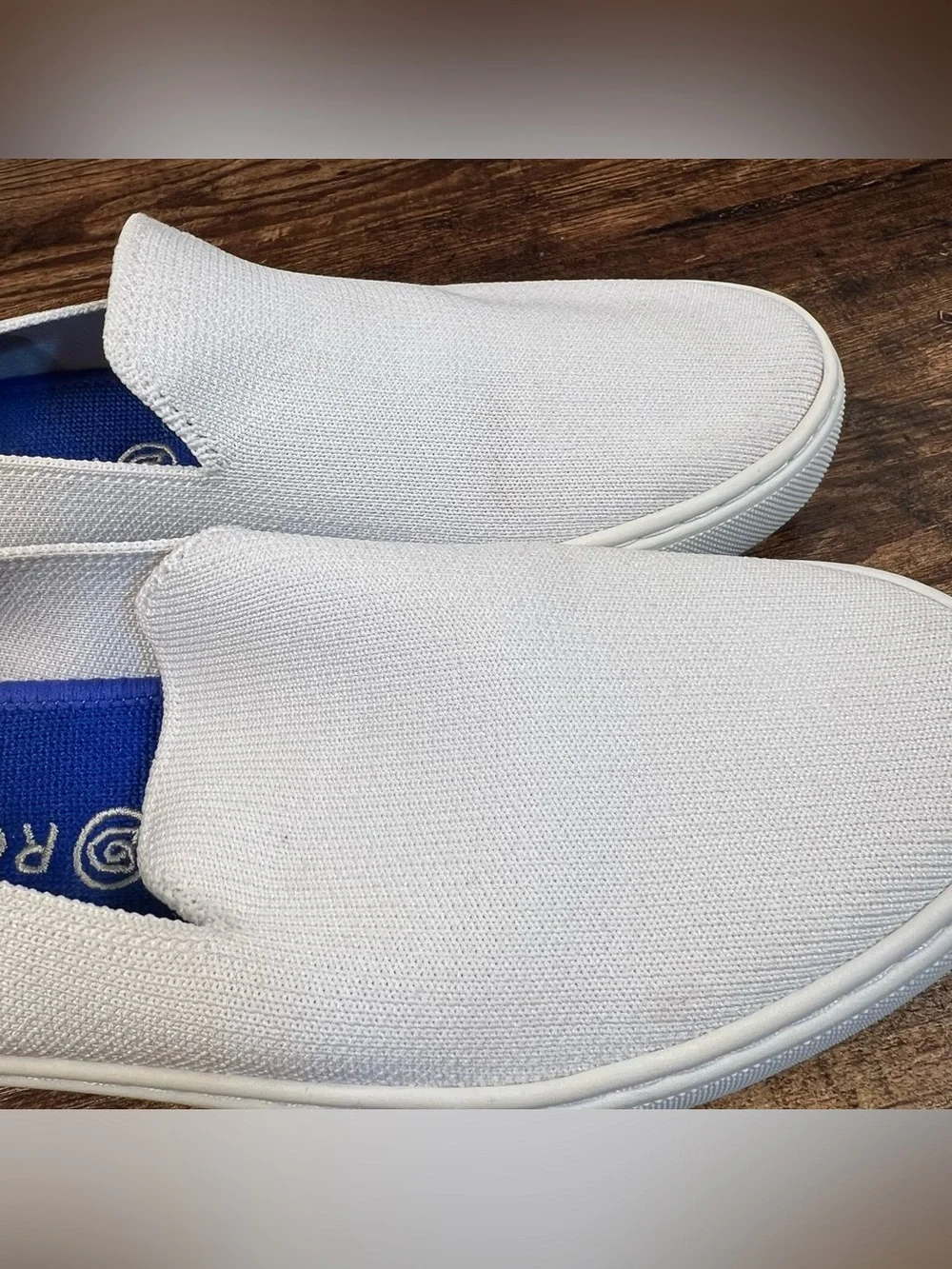Rothys Sneaker Original Slip On White Knit Casual Shoes Women's 7